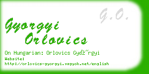 gyorgyi orlovics business card